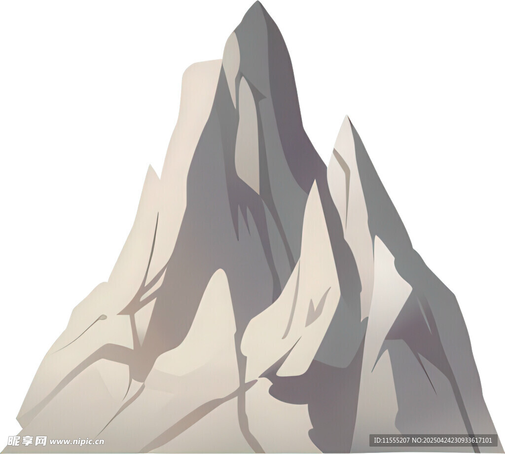 巍峨山峰插画