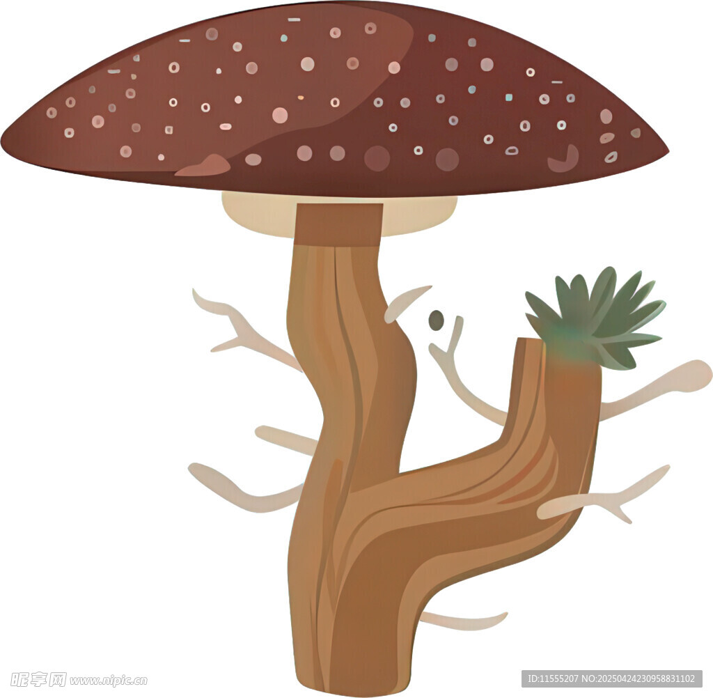 蘑菇树插画