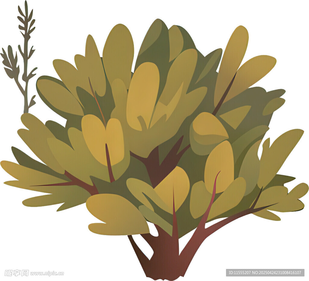 茂盛绿植插画