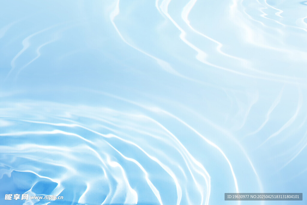 蓝色水波纹理背景图