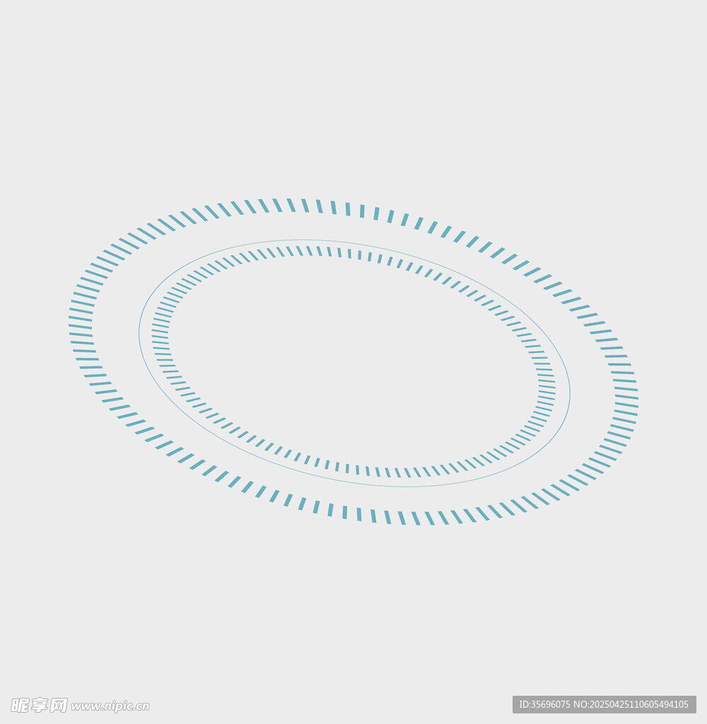 浅蓝色椭圆虚线边框图案