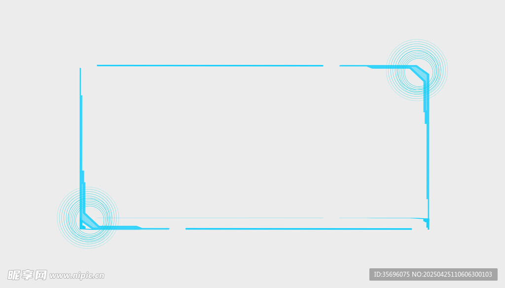 蓝色渐变边框矩形框