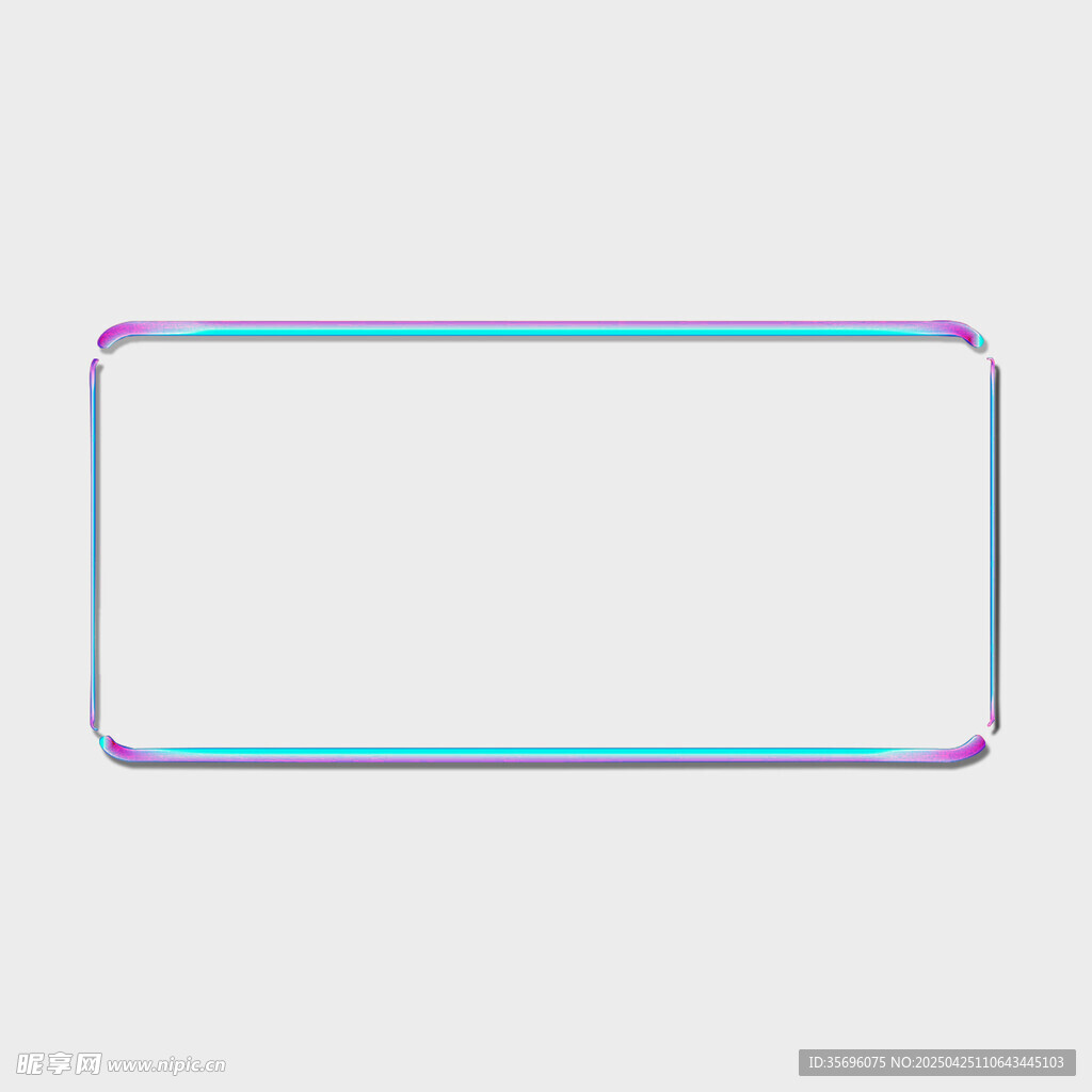 彩色边框矩形图形元素