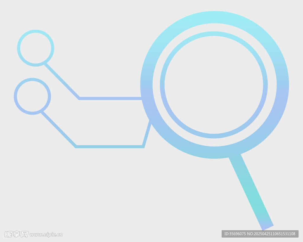 放大镜搜索连接元素图标