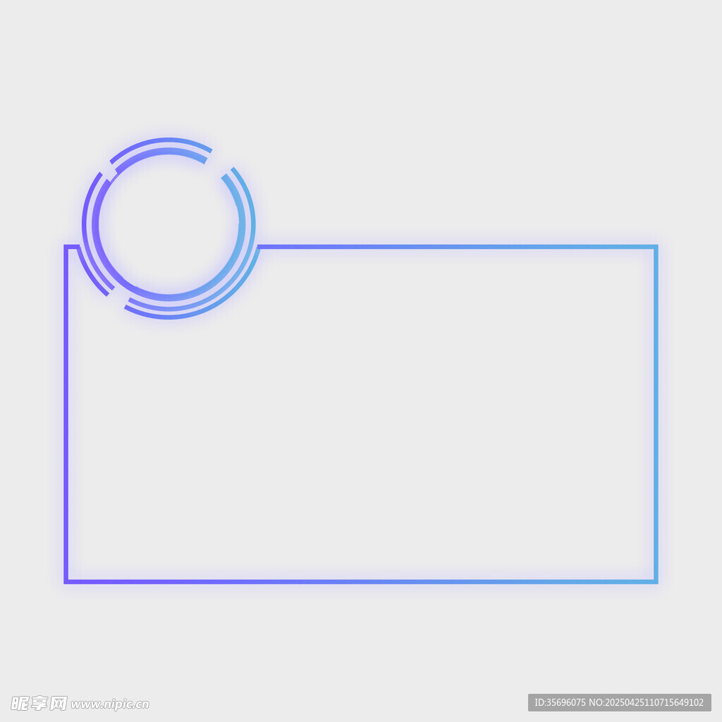 简约渐变边框装饰图形