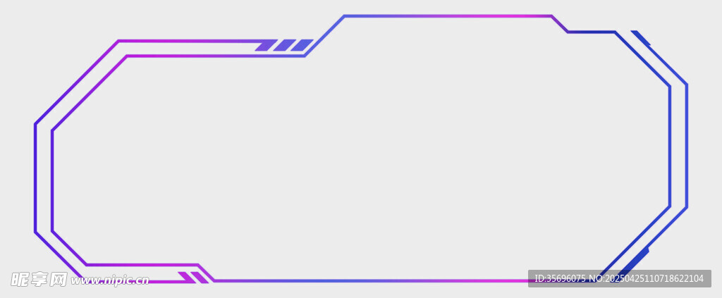 渐变线条边框图形