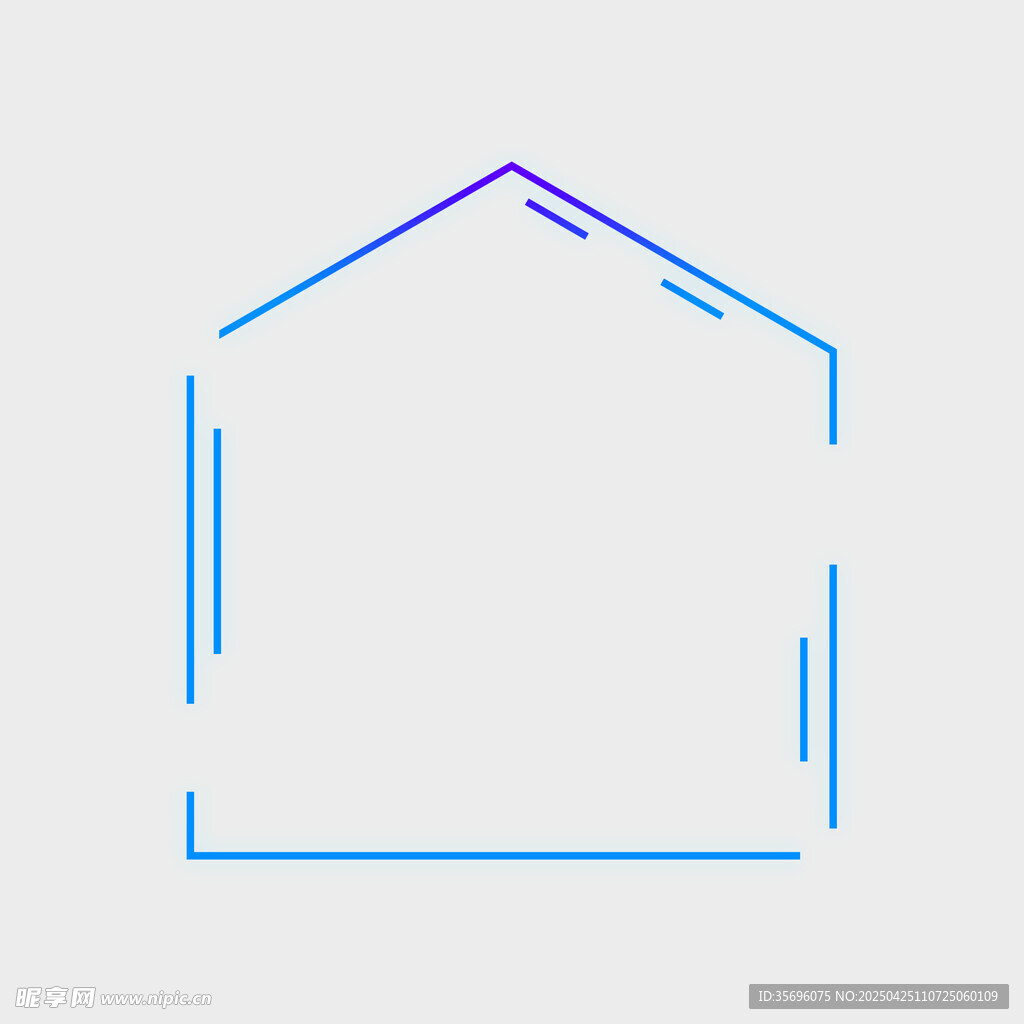 简约线条勾勒的房屋轮廓