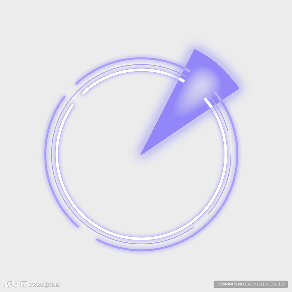 紫色指针环形图标