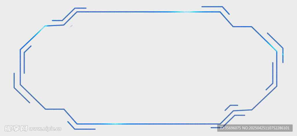 蓝色渐变边框装饰图案