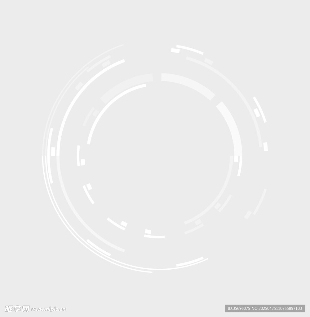简约白色环形线条图案