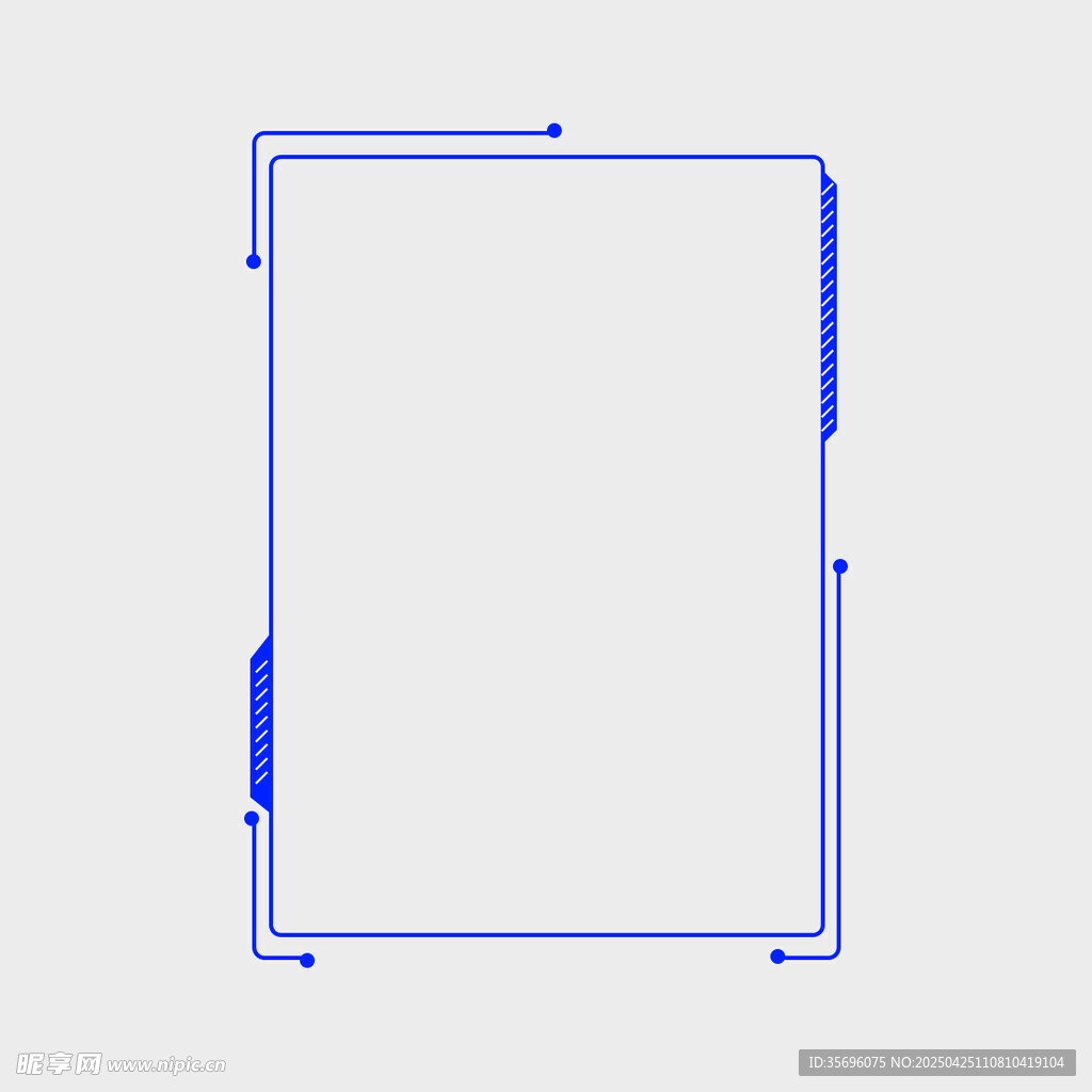 蓝色线条边框矩形图案