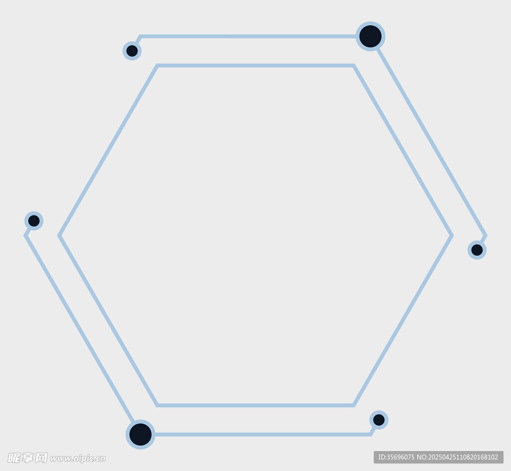 六边形线条连接图形