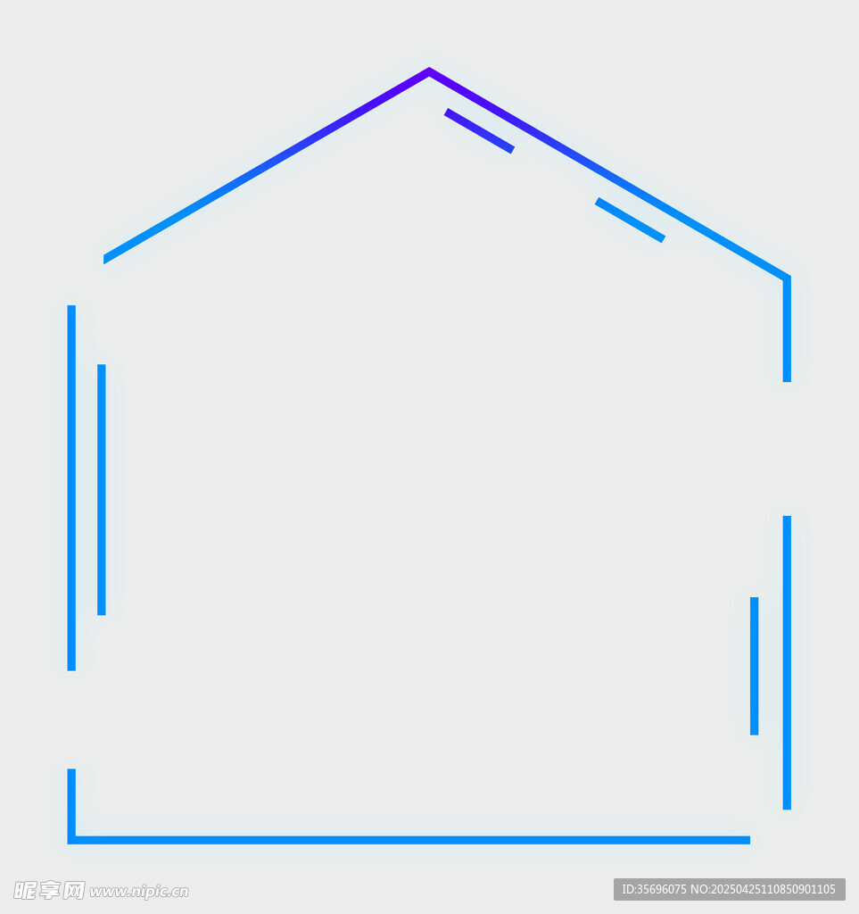 简约线条勾勒的房屋轮廓