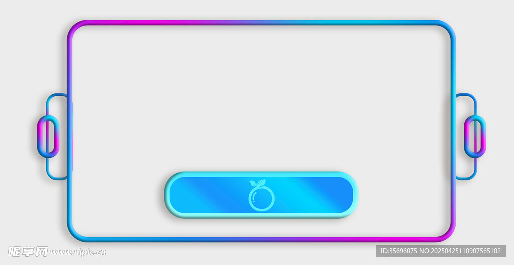 彩色边框的电脑界面图标