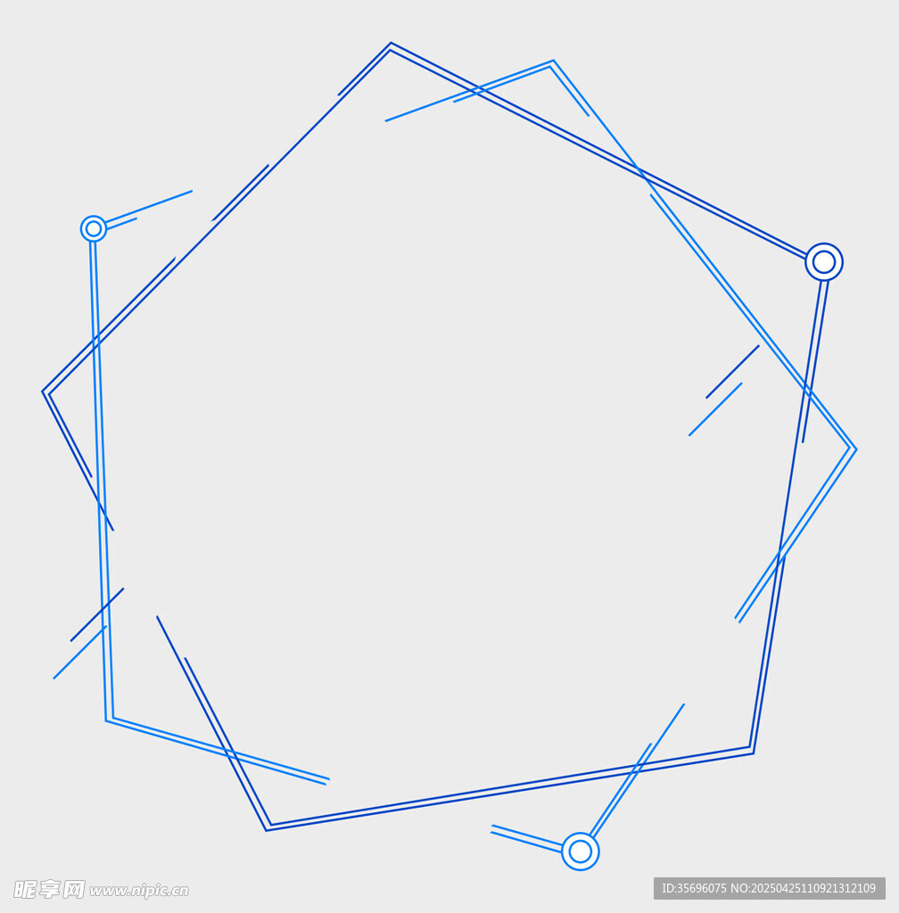 蓝色线条构成的多边形图案