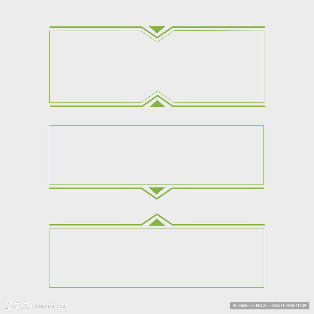 绿色简约边框装饰图案