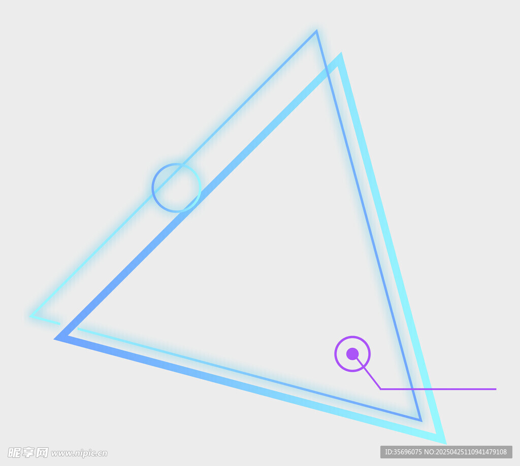 渐变线条三角形几何图形