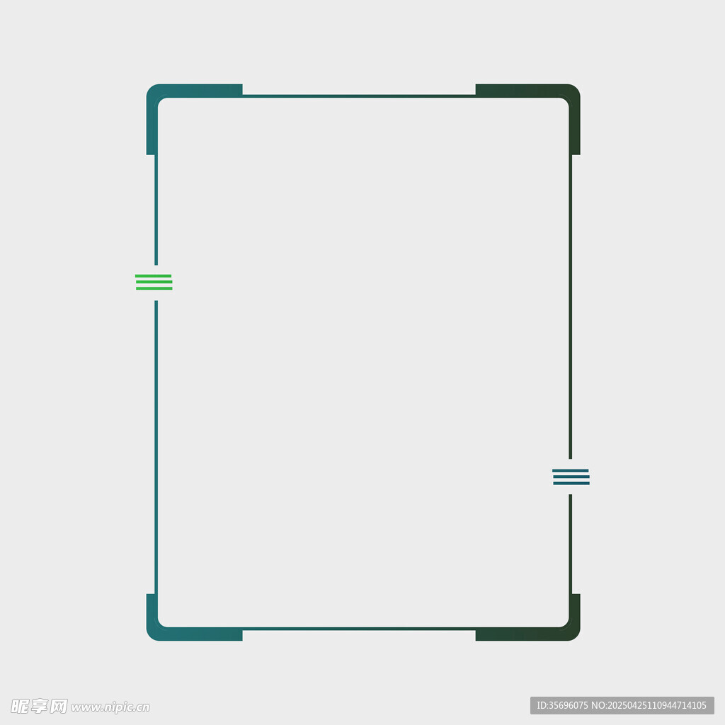 简约方形边框设计元素