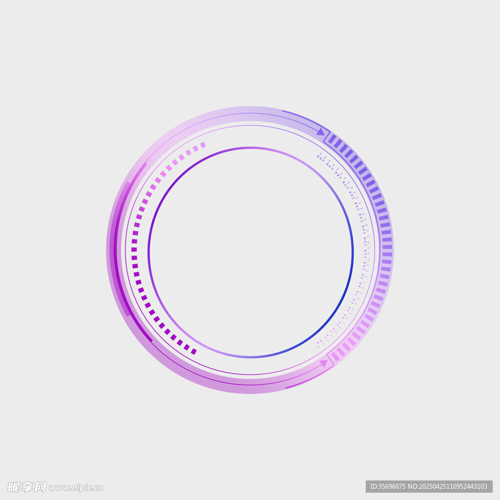渐变环形图案设计元素
