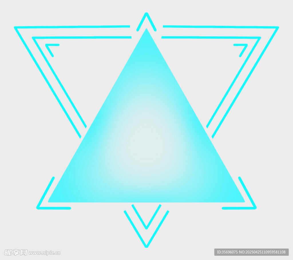 蓝色渐变三角几何图形