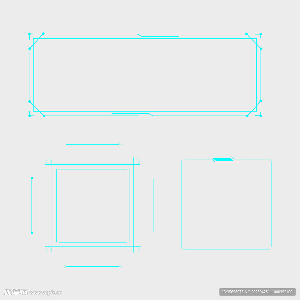 简约线条边框设计元素