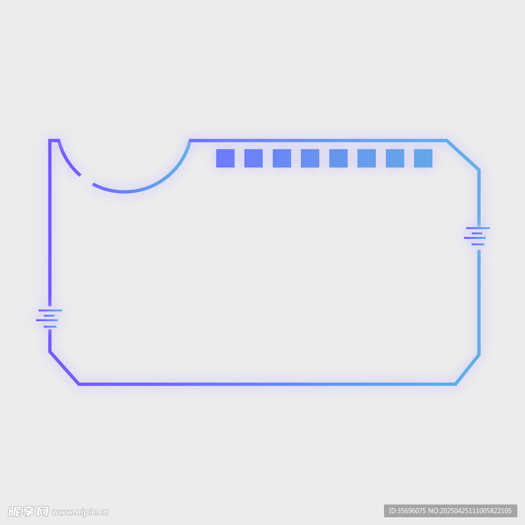 简约线条勾勒的电池图标