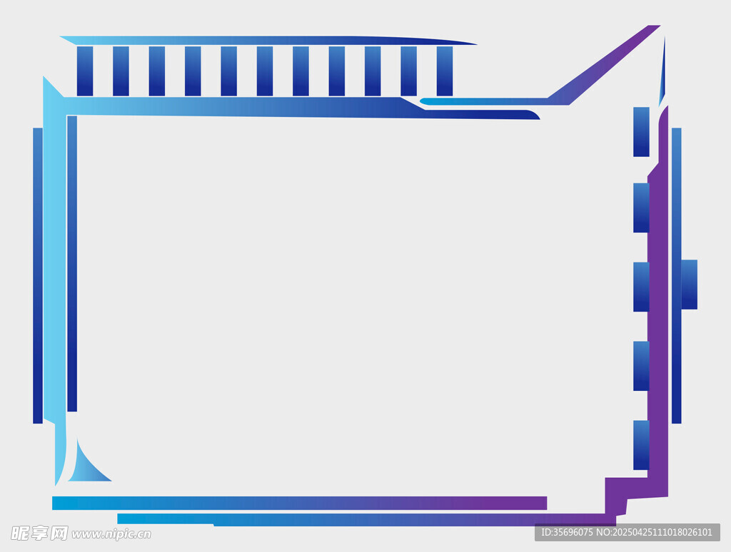 简约渐变边框图形元素