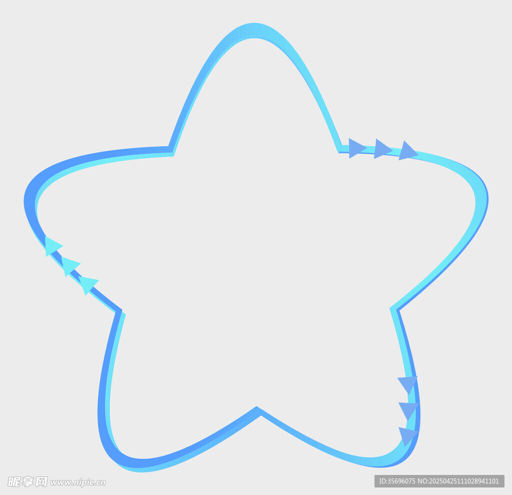 蓝色星形轮廓图案