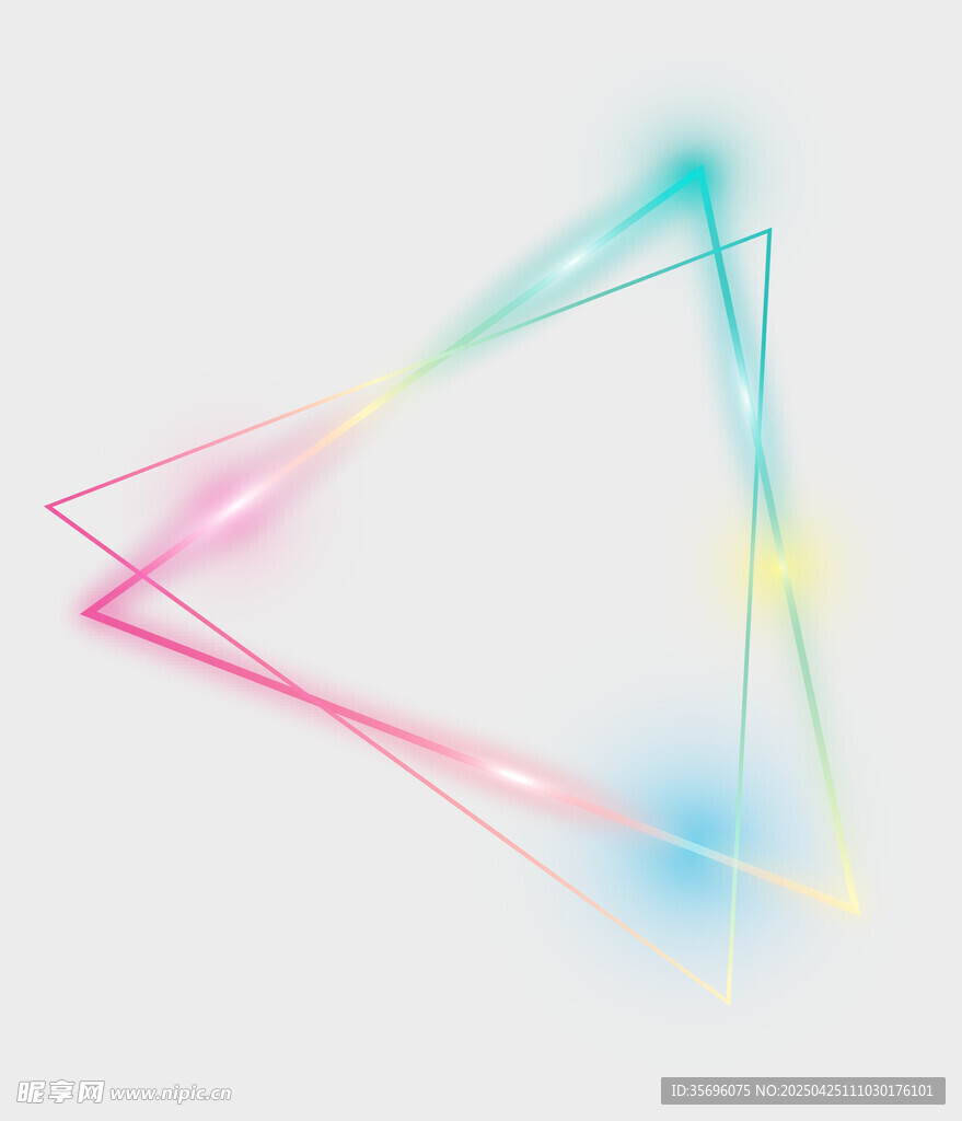 炫彩动感三角线条图案