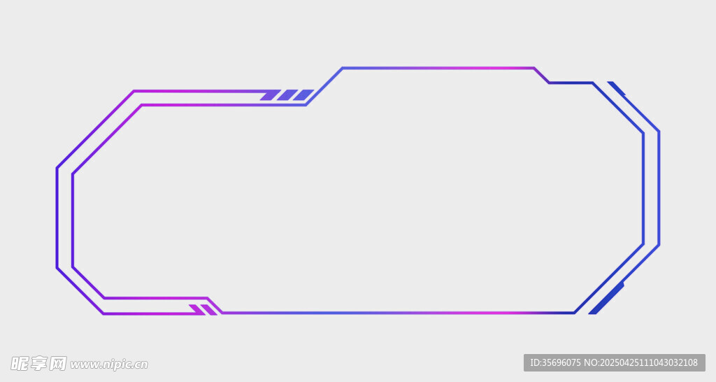 渐变线条边框图形