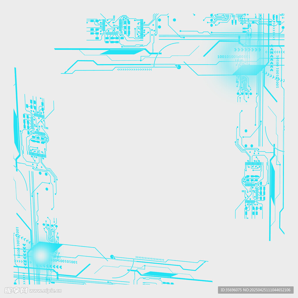 科技风蓝色边框背景图