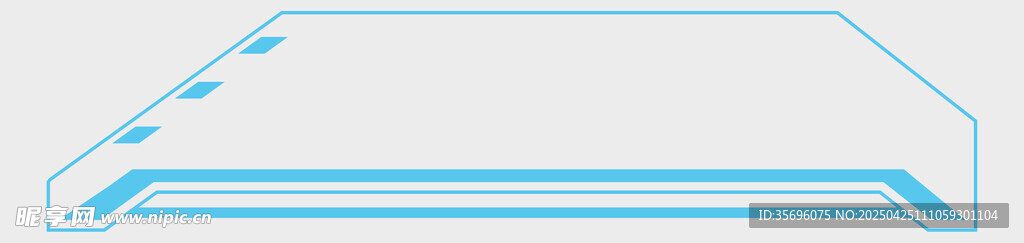 蓝色线条堆叠图形