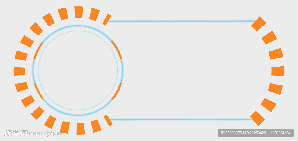 橙色环形图案设计元素
