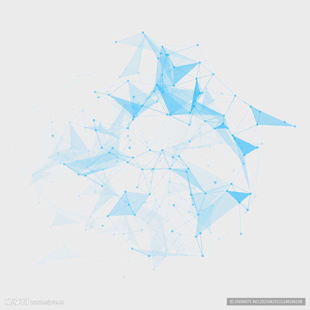 蓝色多边形抽象几何背景