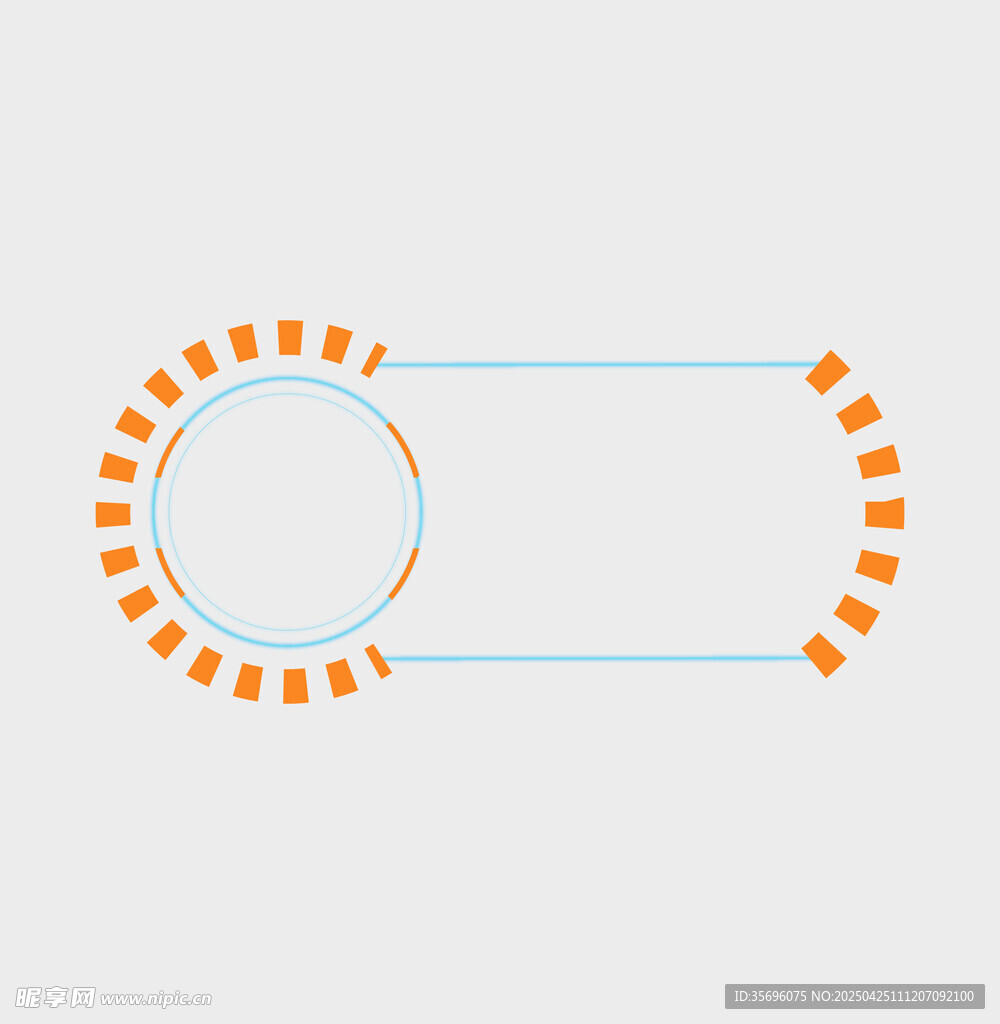 橙色进度条加载动画元素