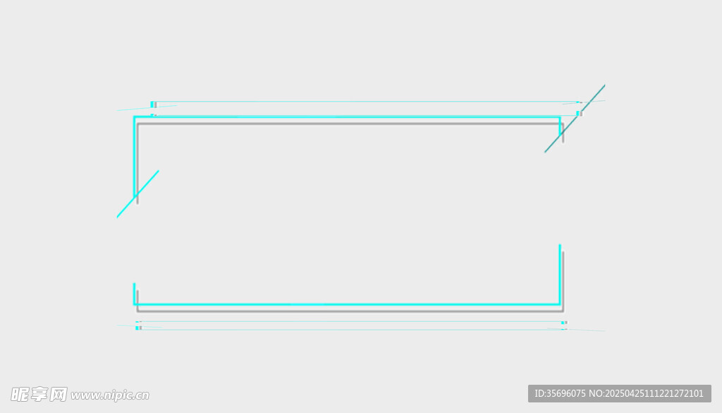 简约蓝色线条边框图形