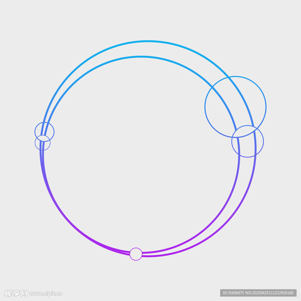 渐变环形线条抽象图案