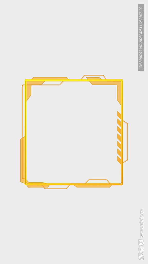 金色方形边框装饰图案
