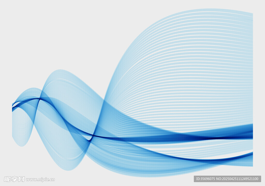 蓝色动感线条抽象背景图