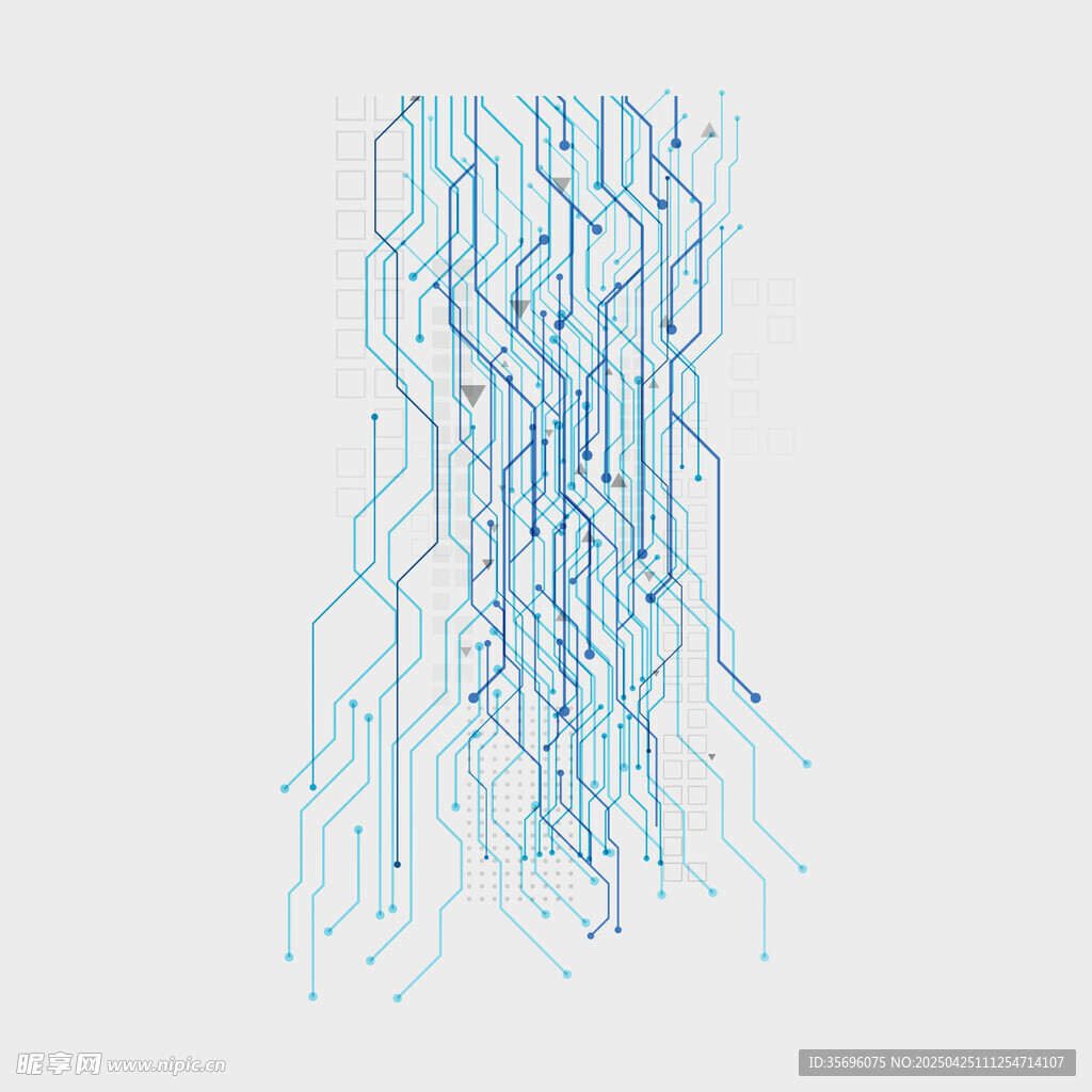 抽象线条构成的科技感图形