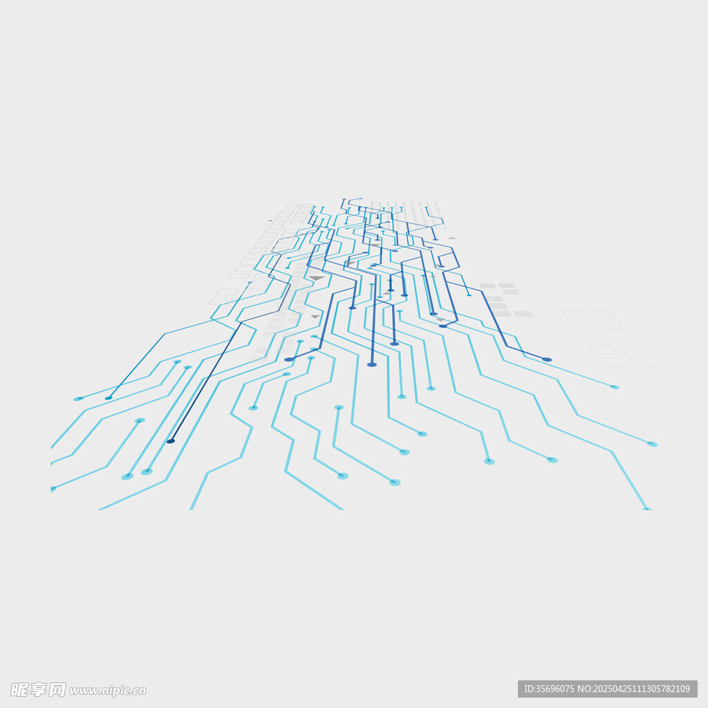 科技感线条构成的抽象山峰