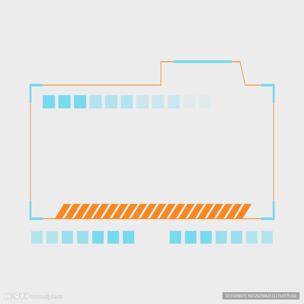 简约几何线条建筑轮廓图