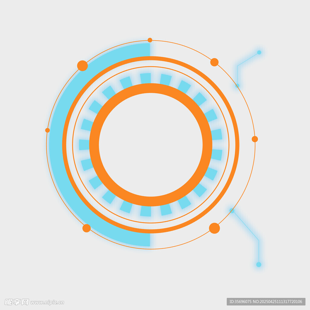 科技风环形装饰图案元素