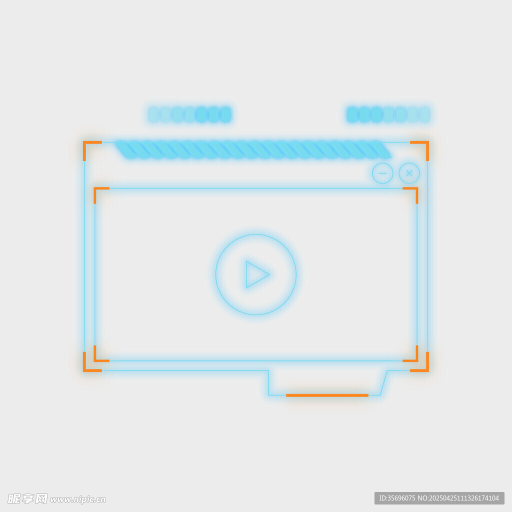简约视频播放界面图标