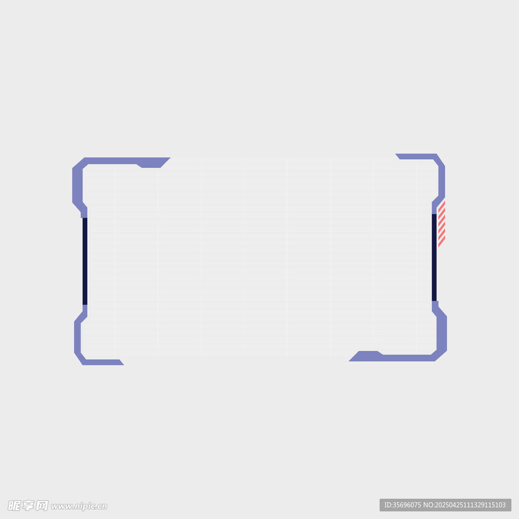 蓝色边框图形元素