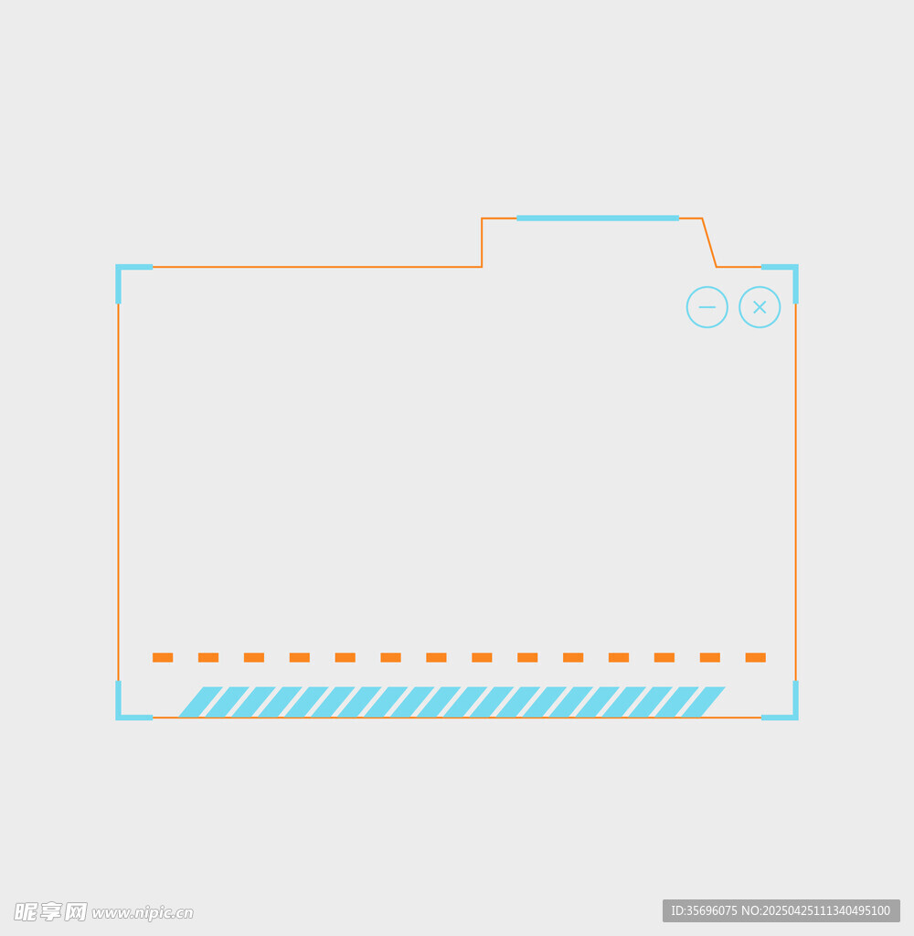 简约线条文件夹图标设计