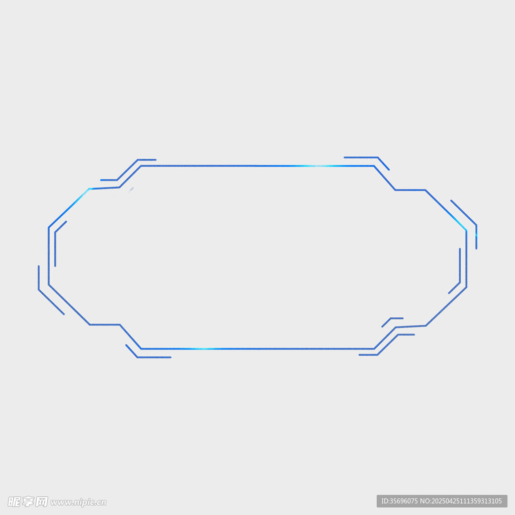 蓝线条边框装饰图案