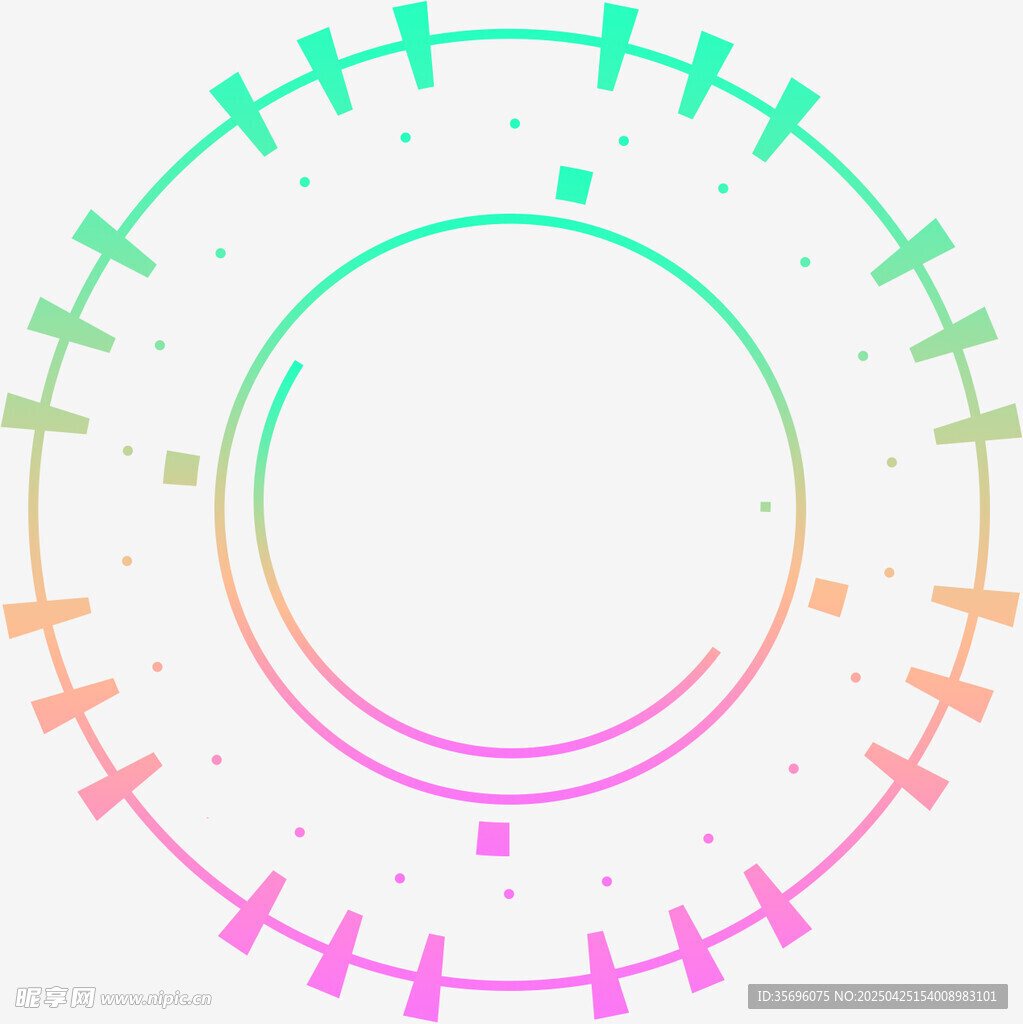 多彩环形装饰图案