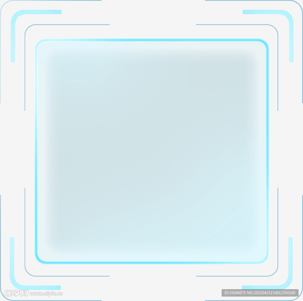 浅蓝色渐变方形边框背景