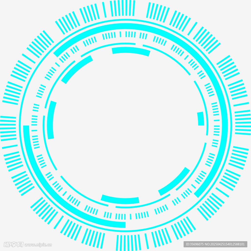 蓝绿色科技感环形图案